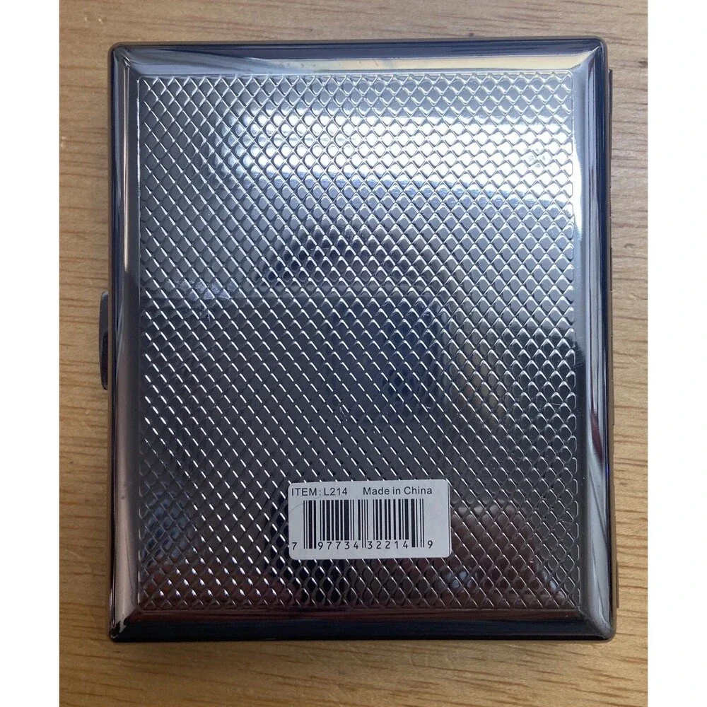 Cigarette Case Motorcycle Colored Cover Latched Metal